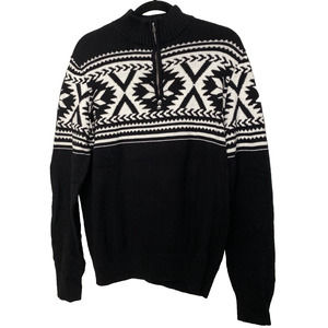 Urban Pipeline Mens 1/4 Zip-Up Sweater Size XLarge Black